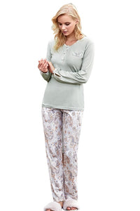 MODAL SOFT LONG SLEEVE PAJAMA SET FLZ 89-50