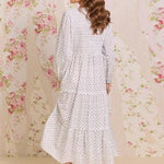 ثوب نوم قطن كمبريك بأزرار أمامية "Hannah" Heirloom Mistletoe 80107-101