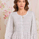 ثوب نوم قطن كمبريك بأزرار أمامية "Hannah" Heirloom Mistletoe 80107-101