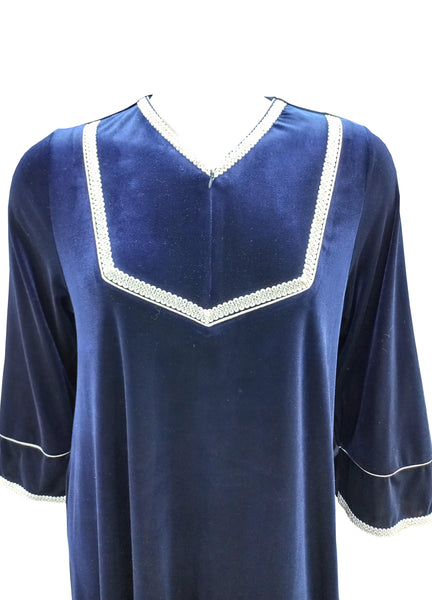 Women's long-sleeved velvet dress with a long zipper 22116 MISTY