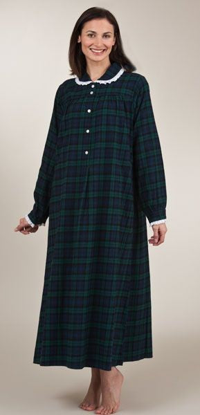 Black Watch Peterpan Flannel Gown Plus 5616839-973