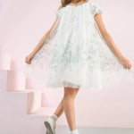 Elegant floral pattern dress for girls 1508012