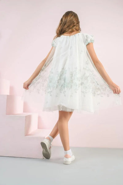 Elegant floral pattern dress for girls 1508012