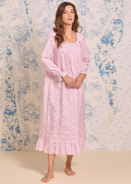 Cameo Garden Cotton Lawn Long Sleeve Ballet Nightgown 60118-154