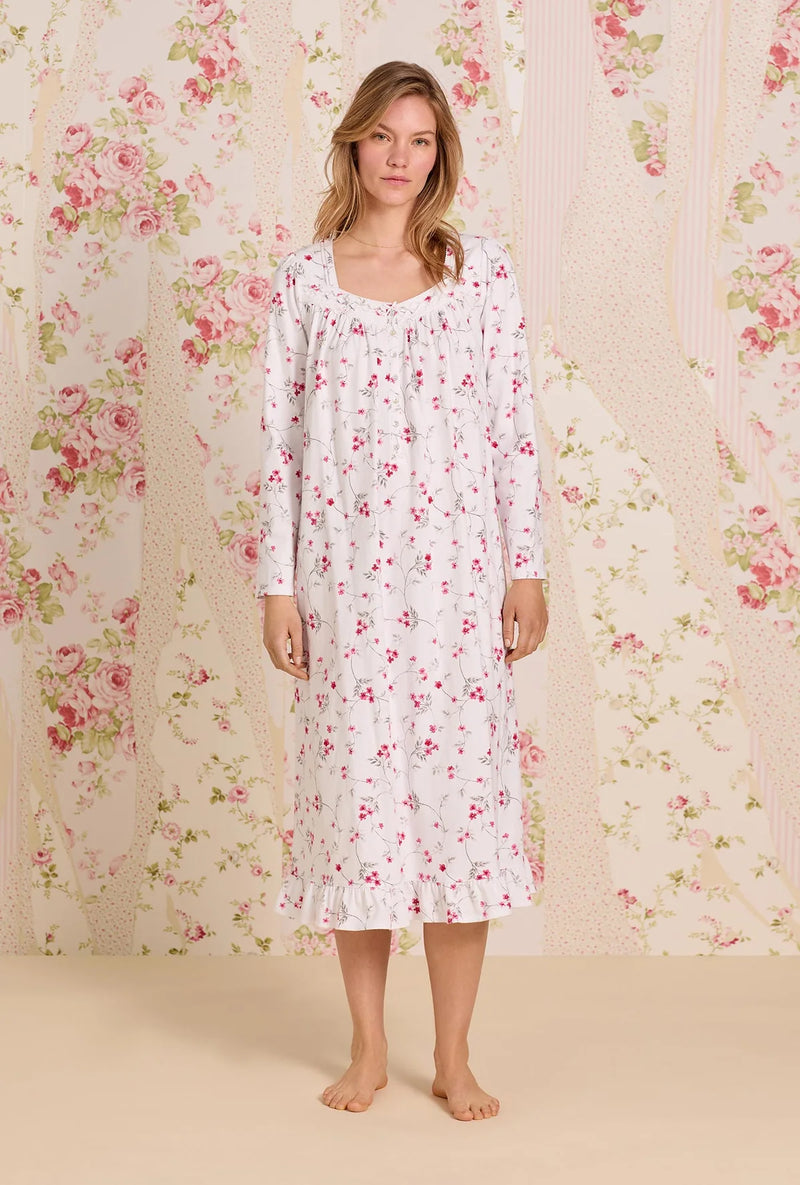 Embervine Cotton Knit Long Sleeve Ballet Nightgown 60112-159