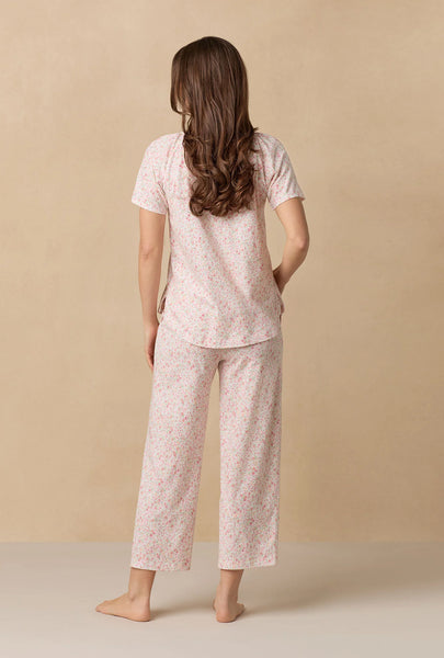Meadow Floral Capri Cotton Knit Pajama Set 92672-163