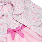 BONNIE BABY Girl Knit Synthetic Dress with Coat, Multicolor R5-15182