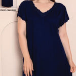 Cotton shirt with lace half sleeves B10029