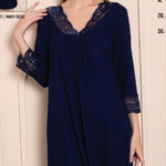Long sleeve cotton lace shirt 10030