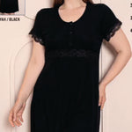 Cotton shirt with lace half sleeves B10076