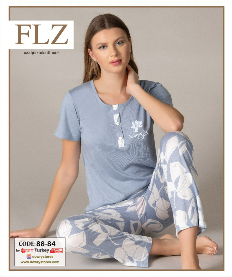 طقم بيجاما ما بعد الولادة بأكمام قصيرة FLZ 88-84