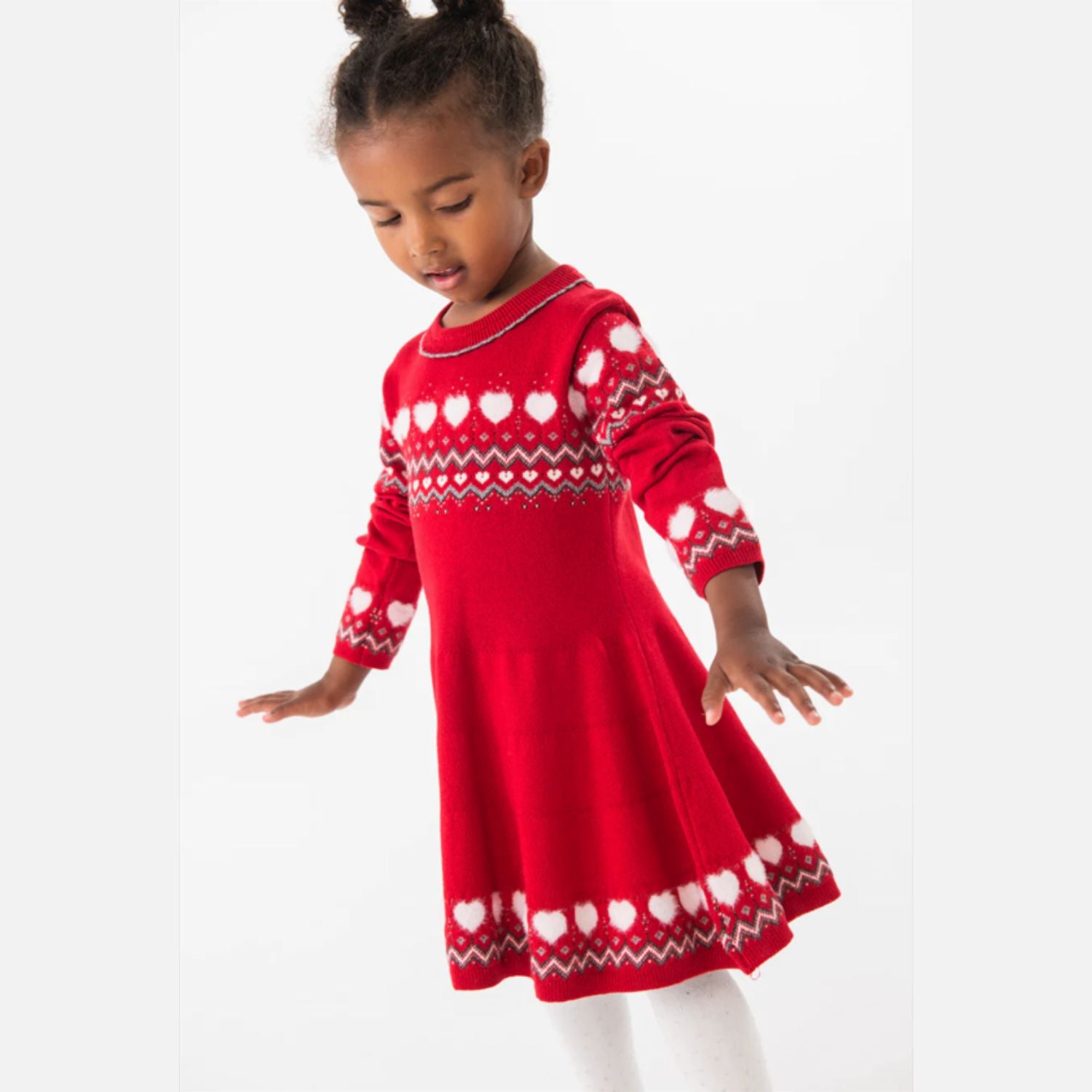 Girls Red Long Sleeve Dress709387