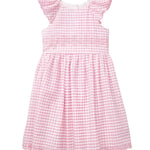 ruffled gingham-pattern dress S3-13749