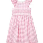 ruffled gingham-pattern dress S3-13749