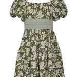 Printed puff sleeve Dress B4-14619