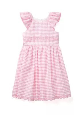 ruffled gingham-pattern dress S5-13749