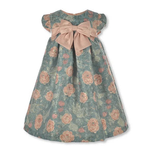 Bonnie Jean Girls' Shimmering Rose Dress - green/multi, 2t (Toddler) 12776