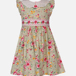 Sophia Vintage Floral Smocked Dress B2-13823