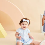 Border Gauze Short Set & Headband 16129
