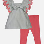 Leyla Flutter Sleeve Legging Set 12661