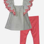 Leyla Flutter Sleeve Legging Set 12661
