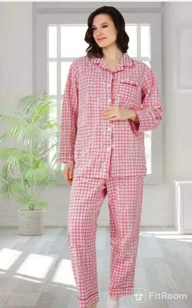 Two-piece cotton feather pajamas 25-11D-3