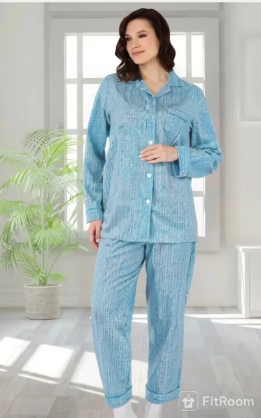 Two-piece cotton feather pajamas 25-11-D-2