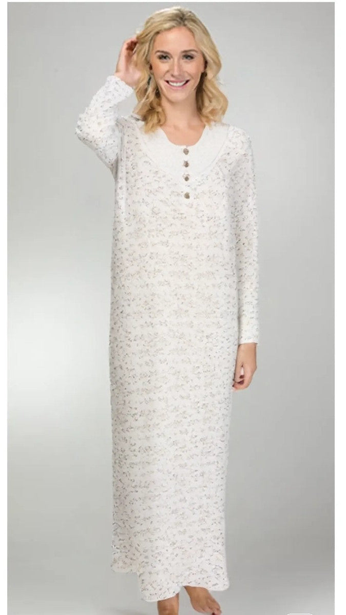 Women's long-sleeved cotton dress BEIGE 302