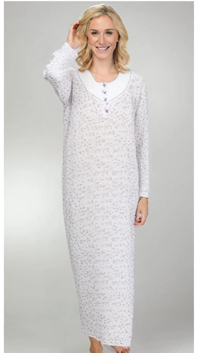 Women's long-sleeved cotton dress VIOLET302