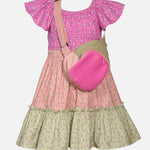 Bailey Mixed Print Dress with Bag B3-13868