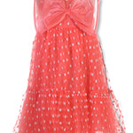 Flocked Dots Dress with Bow S3/S4-13721