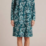 Ellen Tracy Floral Print Long Sleeve Short Nightgown N10038-315
