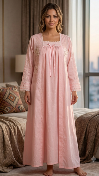 PEACH soft cotton lace dress 60040-L