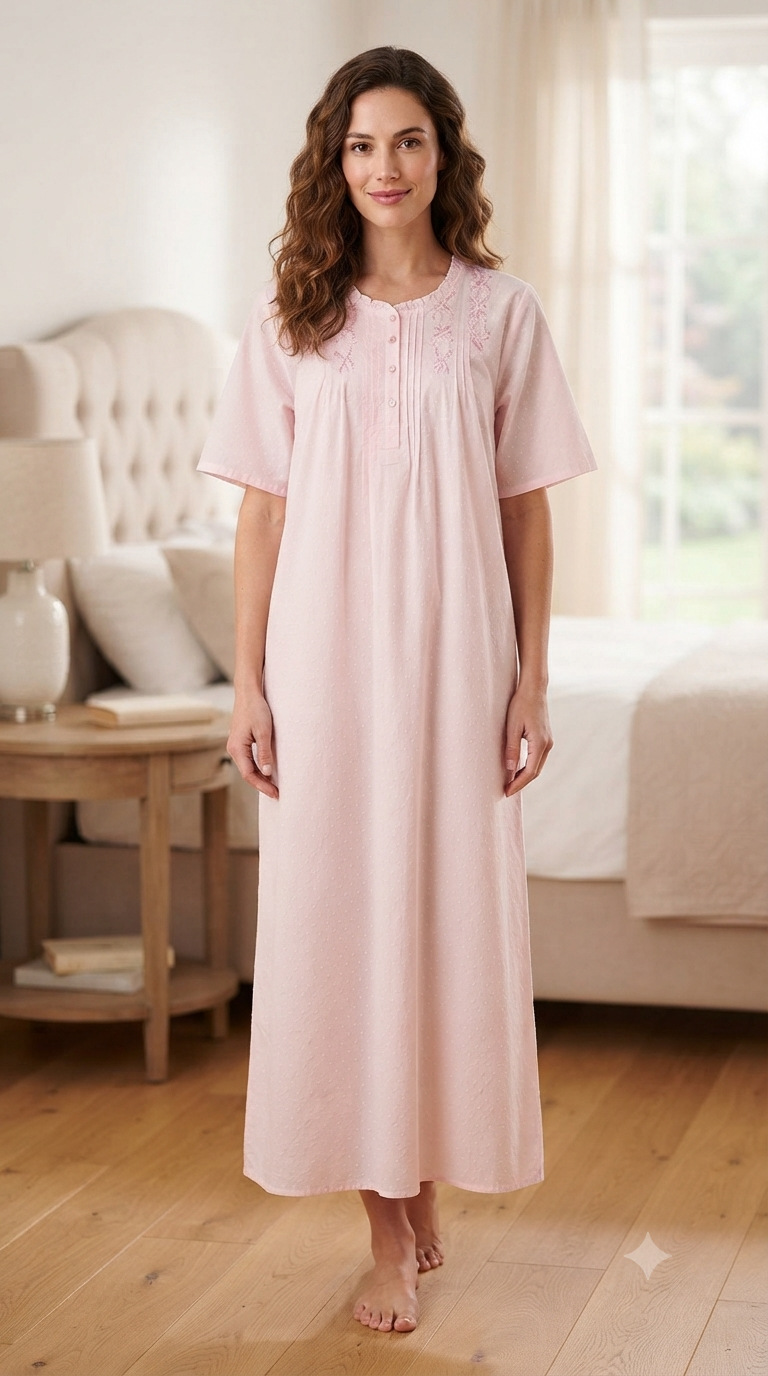 Cool summer cotton dress, half sleeve 25-12-A-2