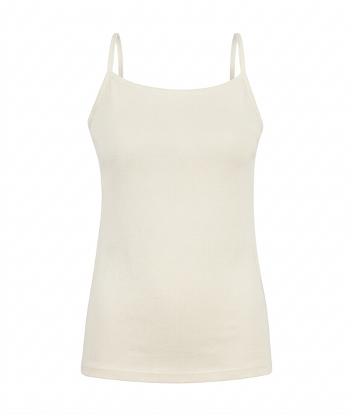 Women's White Strappy Lycra Undershirt  30260