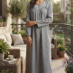 Women's long-sleeved cotton dress 25-24-B-3