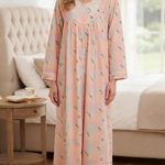 Women's long-sleeved cotton dress with zipper 25-28-B-1