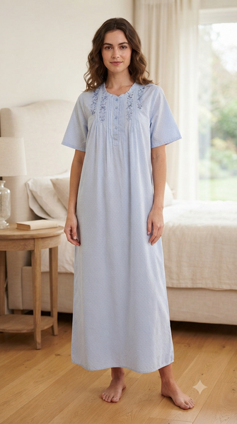 Cool summer cotton dress, half sleeve 25-12-A-1