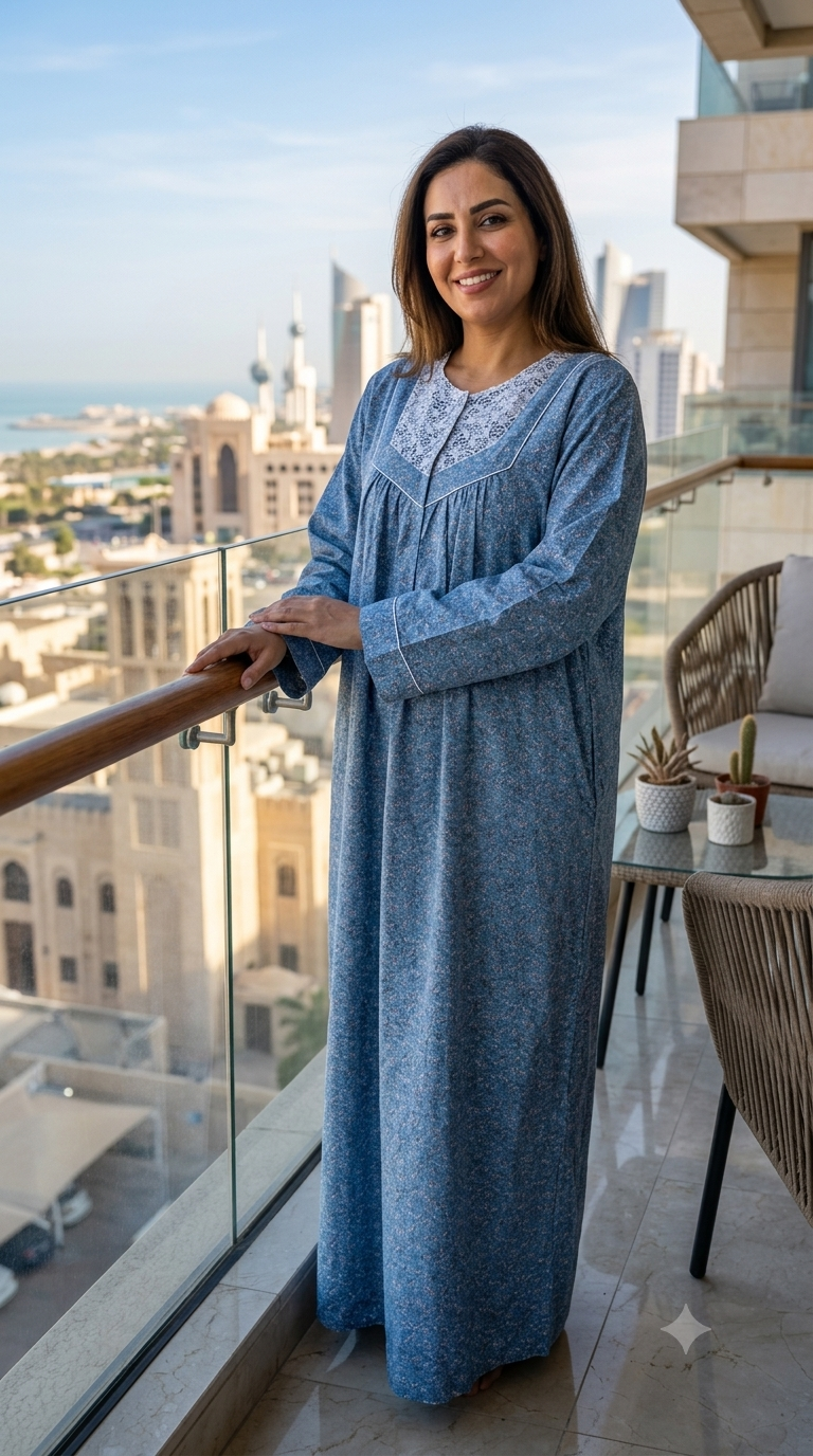 Women's long-sleeved cotton dress 25-17-B-3