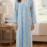 Women's long-sleeved cotton dress with zipper 25-28-B-3