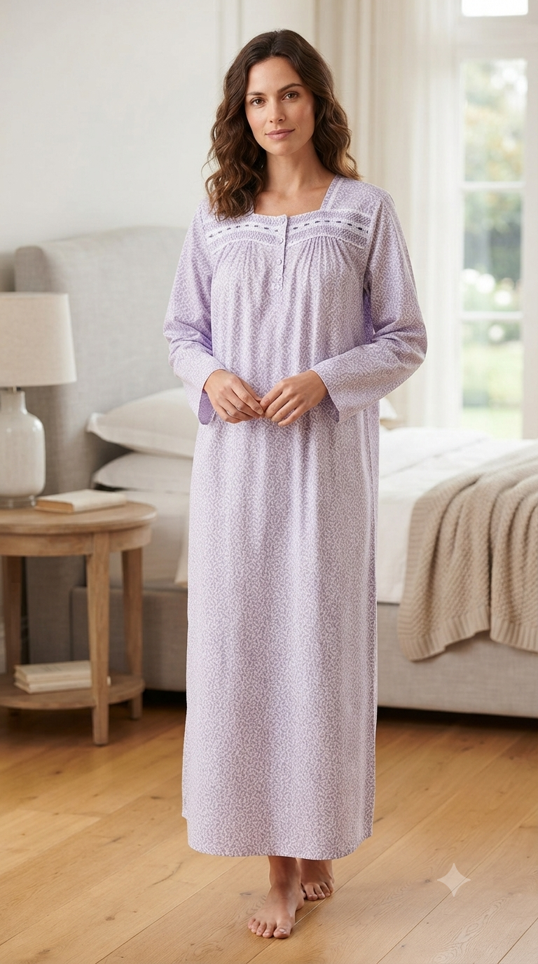 Women's long-sleeved cotton dress 25-24-B-2