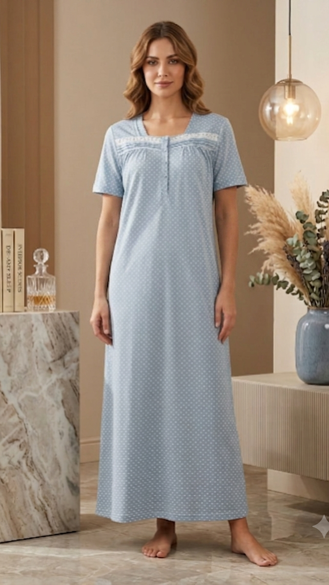 Women's cotton button-up dress 26-05A-6