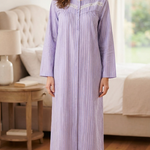 Women's striped long-sleeved cotton dress 25-19-B-2