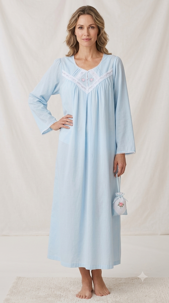 Long-sleeved nursing bra made of soft cotton.