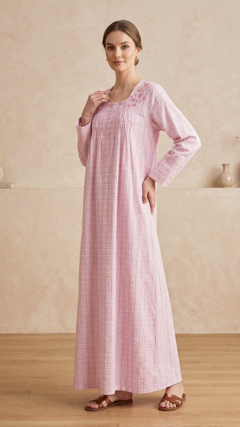 Cool summer cotton dress, long sleeve 26-11-B-3