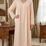 Soft cotton long sleeve reception piece 2224(PEACH)