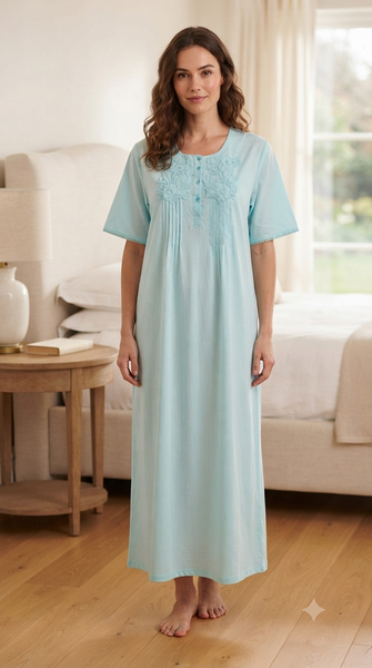 Cool summer cotton dress, half sleeve 25-02-A-2