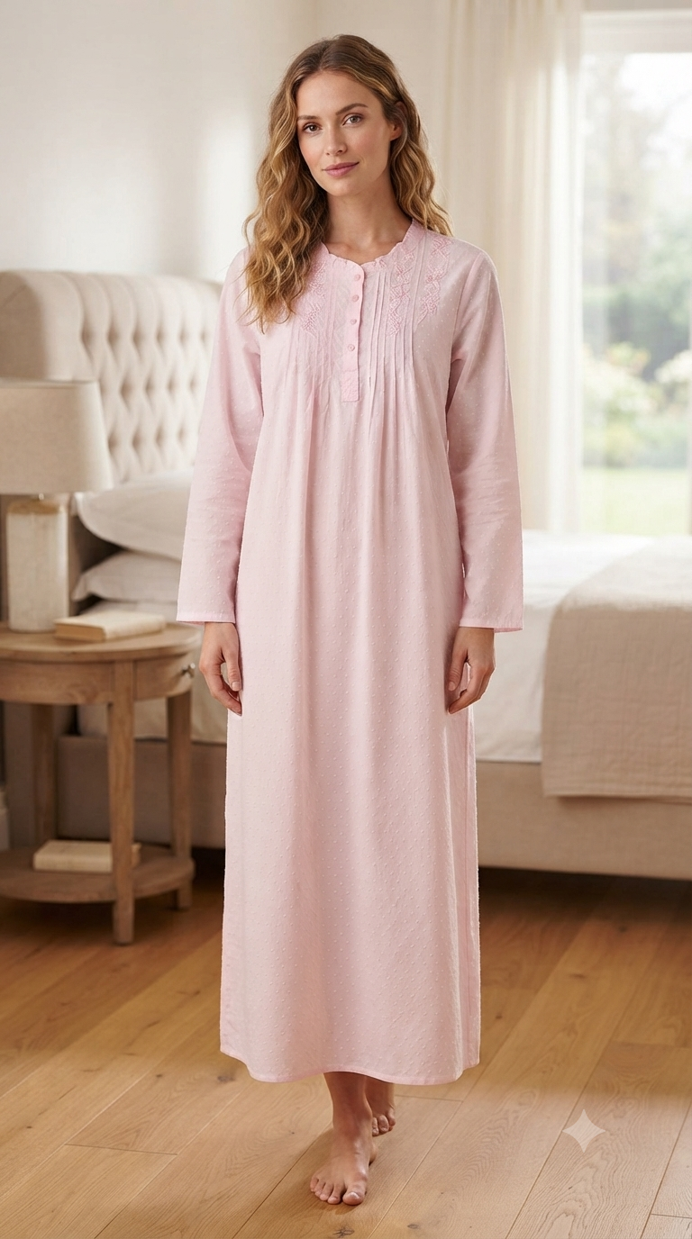 Women's cotton button-up dress 25-12-B-2