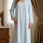 Soft cotton long sleeve reception piece 2224 (BLUE)