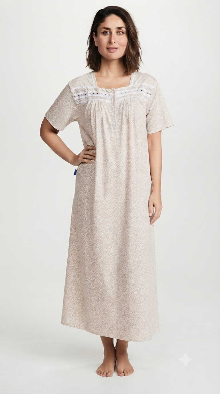 Women's half-sleeve cotton dress 25-24-A-1